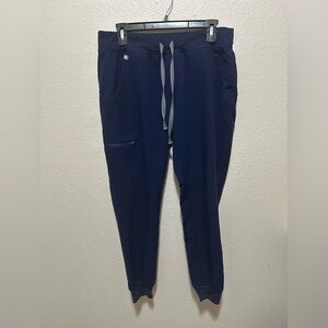 Figs Zamora Jogger Scrub Pants Size Medium Navy Blue Nurses Healthcare